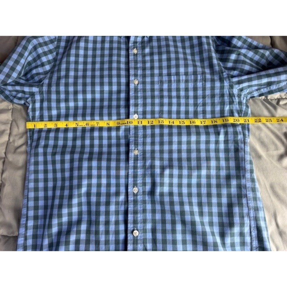J Crew Quality Woven Shirts Mens MED Gingham Checkered Plaid Button Long Sleeve - Picture 6 of 9